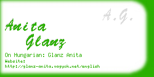 anita glanz business card